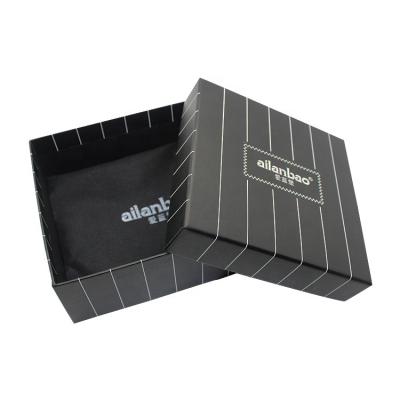 China Recyclable Custom Logo Offset Printing Recycled Folding Gift Cardboard Packaging Paper Box, Luxury Design Black Gift Packing Box for sale