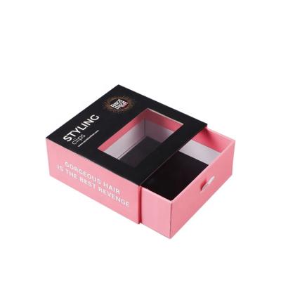 China China Manufacturer Recyclable New Arrival Custom Pink Rigid Drawer Box For Make Up for sale