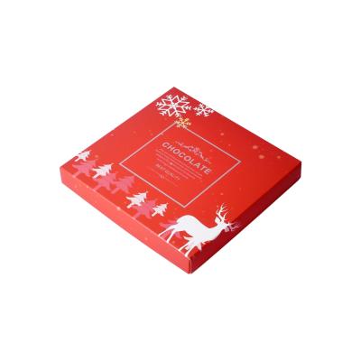 China Handmade Custom Design Christmas Gift Box Chocolate 3 Cavity Candy Wrapping Box Luxury Cardboard Chocolate Packaging Box for sale