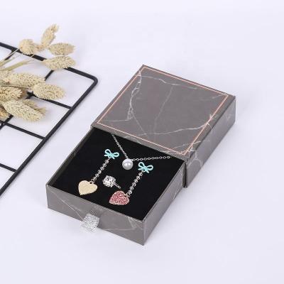 China Recycled Materials Drawer Box Custom Paper Marble Jewelry for sale