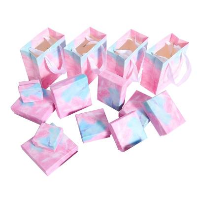 China Recycled Materials China Pink Marble Jewelry Box Custom Luxury Paper Packaging, Jewelry Gift Box for sale