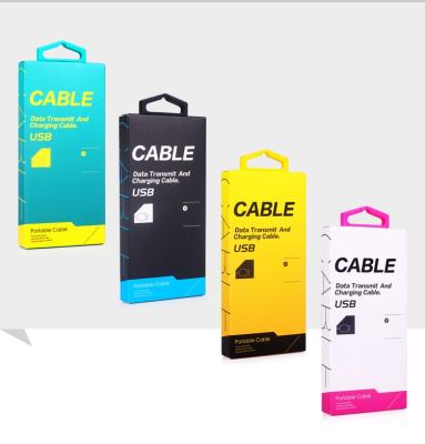 China Recycled Materials USB Cable Packaging Box / Plastic And Paper Box For Cables for sale