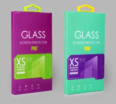 China Recycled Materials Phone Tempered Glass Screen Protector Retail Case Packaging Box for sale