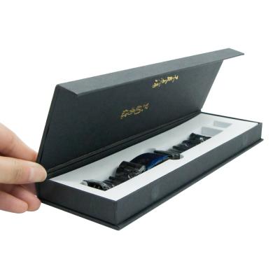 China Luxury Recycled Materials Watch Band Packaging Box With Aluminum for sale