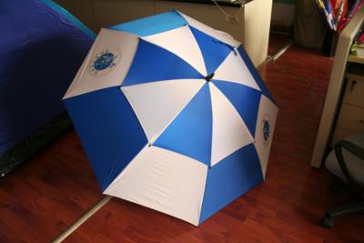 China Screen - Plate Printed Polyester 170T / 190T Double Canopy Golf Umbrella Customizable for sale