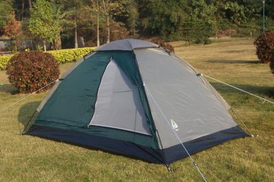 China Single Layer Fabric Water Resistant Camping Gear Tent / Waterproof Family Tent for sale