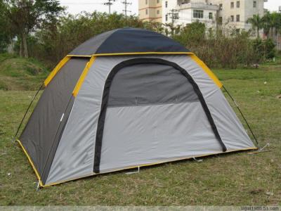 China Lightweight Hiking 4 Person Camping Tent Waterproof Wth 190T Polyester / One Year Warranty for sale