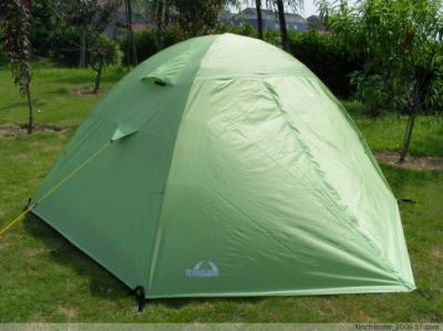 China Custom Folding Waterproof Canvas Camping Tent Green / 2 Man Instant Tent for sale