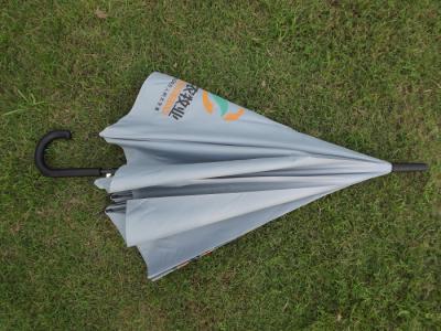 China Smooth Comfort Shaped Handle Custom Golf Umbrellas For Outdoor Promotional for sale