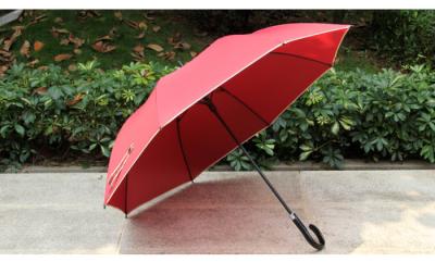 China Wind Resistant Custom Golf Umbrella Red For 2 People With Heart- transfer Printing for sale