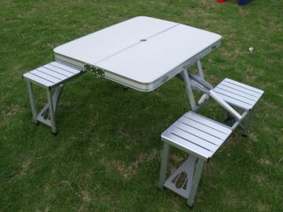 China Portable Pinic Folding Outdoor Camping Table And Chairs With Aluminun MDF for sale