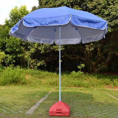 China Silk - screen Printing Windproof Beach Umbrella , Outdoor UV Protection Sun Parasol for sale