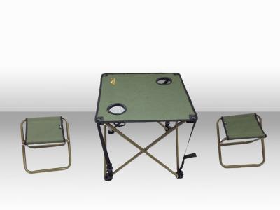 China Aluminum Tube 600D Folding Camping Table And Chairs Set for Promotion for sale