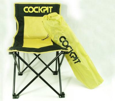 China Custom Yellow and Black Folding Beach Chair with Carrying Bag , 300 IBS Load for sale