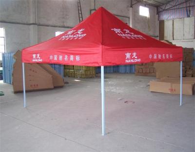 China Red 3 x 3m Steel Frame Portable Folding Straight Leg Canopy Tent For Company for sale