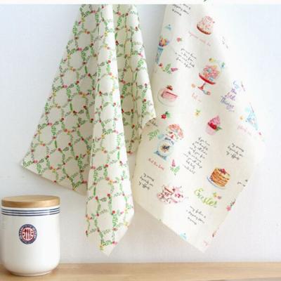 China Compressed Designer 100%Cotton Custom Printed Tea Towels Printing for sale