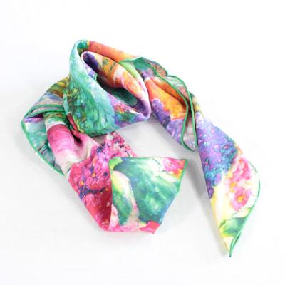 China Square Custom Fashion High Quality Ladies Printed Silk Scarves for sale