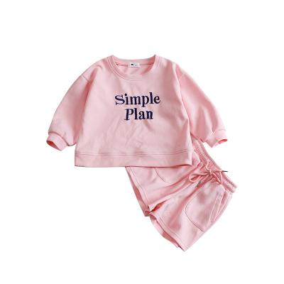 China Breathable Early Spring Autumn Mother-Daughter Parent-child Outfit Hoodie Shorts Two-Piece Set for sale