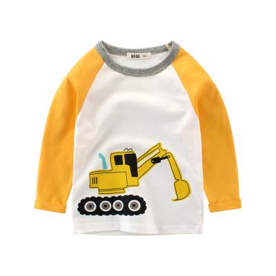 China 2022 New Boys Anti-pilling Long Sleeve T-shirt Children Around The Bottom Collar Cartoon Shirt for sale