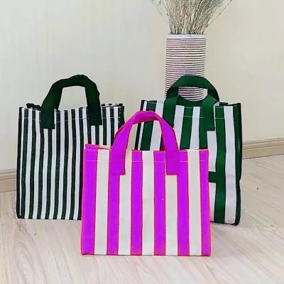 China Polyester Handled Wholesale Portable Waterproof Grocery Bag Reusable Foldable Shopping Tote Bag With Custom Printed Logo for sale