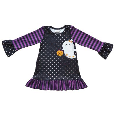 China Kids Girl Boutique Casual Dress For Kids Baby Halloween Costume Pumpkin Dress RTS for sale