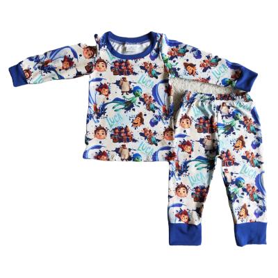 China Boy winter pajamas children's clothing girl's long-sleeved casual clothing printing pants cute children's pajamas for sale