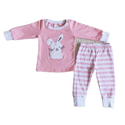 China Wholesale Easter Clothing Bunny Print Pajama Set Kids Autumn Winter Girl Casual for sale