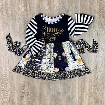 China Latest Design Good Years Winter Viable Kids Twirl Dresses Cute Kids Apparel Baby Casual Dresses for sale