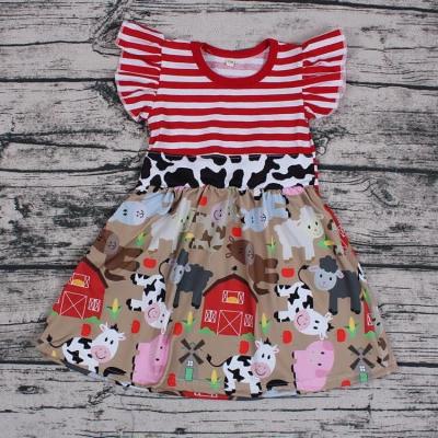 China Viable Design Shop Fancy Print Farmhouse Fun Baby Dresses Summer Cheap Yawoo Dresses for sale