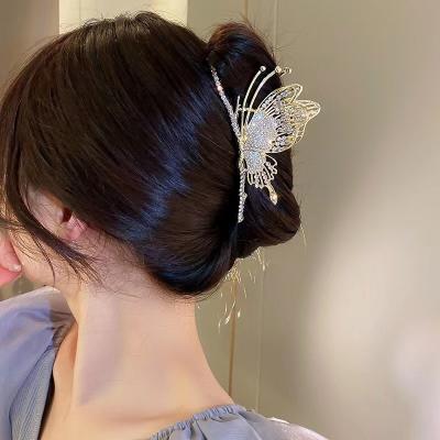 China Wholesale High Quality Metal Rhinoceros Hairpin Factory Korean Hairpin Butterfly Hair Claw Clip Female Shark Hair Clip for sale