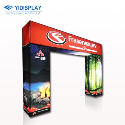 China Indoor High-speed Pillar Light Box Airport Station Display Advertising Trade Show LED Round Arc Led Shopping Mall Pillar Large Light Luminous Advertising Light Box for sale