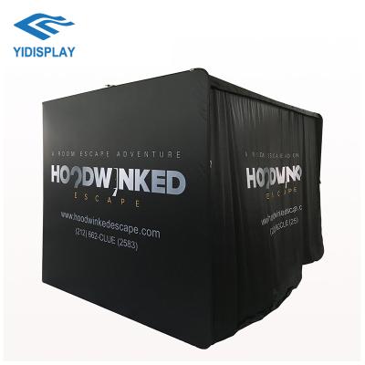 China Small Metal Curtain Cloth Trade Show Shop Changing Room Cloakroom Changing Room Portable Temporary Movable Tension Cloth for sale