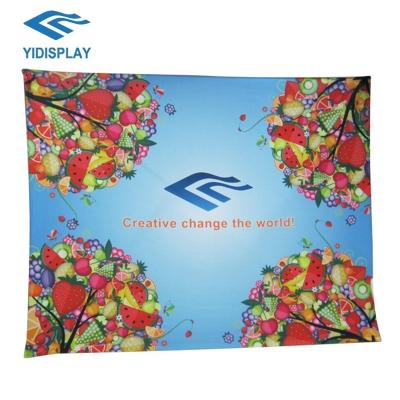 China Portable Promotional Products Aluminum Podium Banner X-structure Tension Fabric Backwall Hanging Display Stand for sale