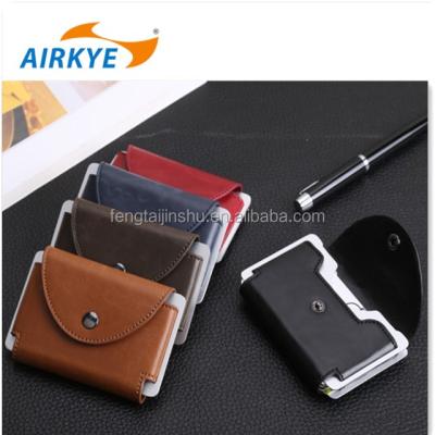 China RFID Blocking Protects RFID ID Credit Card Protector Holder Purse Aluminum Leather Wallet for sale