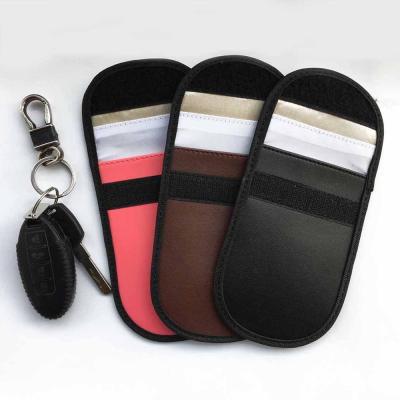 China Car Key Signal Blocker Case Faraday Cage Bohemian Pocket RFID Keyless Blocking Bag for sale