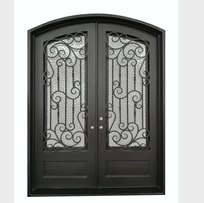 China Factory Direct Selling Discount Price Swing Hand Opened Custom Wrought Iron Door for sale