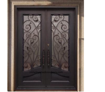 China SZ-244 Swing Style American Factory Direct Wrought Iron Front Door for sale