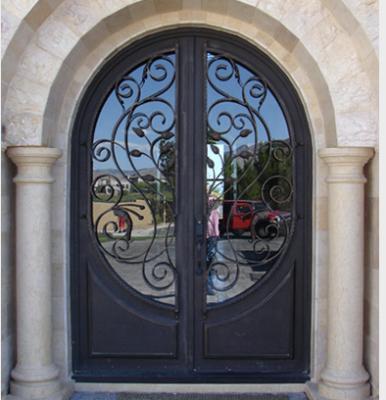 China Easy Swing Assembly Wrought Iron Entry Door for sale