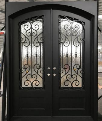 China Exterior Swing Topbright Wrought Iron Entry Door for sale