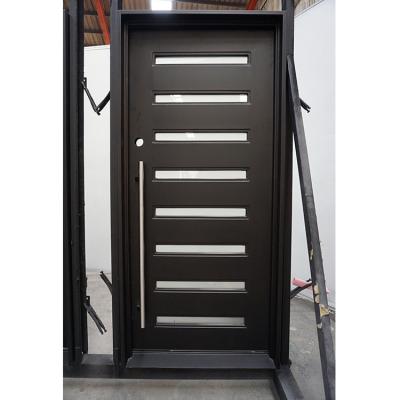 China Sound Insulation Modern Style Iron Entry Door With Customized Handle for sale