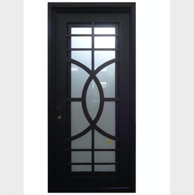 China 2019 Modern Swing Design Popular Wrought Iron Front Door for sale