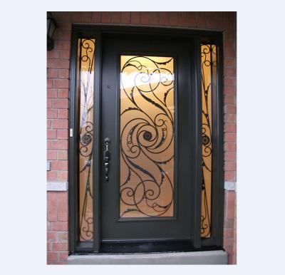 China Swing Flat Surface Tall Iron Single Front Entry Door for sale