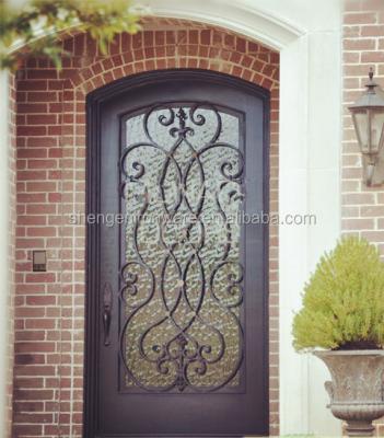 China Single Swing Fashion Style Wrought Iron Door Metal Door for House (SE-S041) for sale