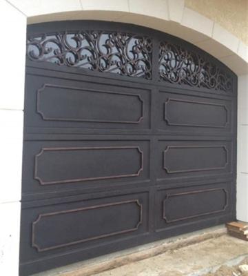 China Sliding Steel Sectional Door Wrought Iron Garage Door Wholesales Design for sale