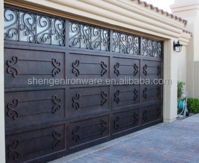 China SZ-G283 Elegant Sliding Wrought Iron Garage Door for sale