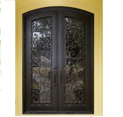 China Customized Traditional Hand-Forged Iron Entry Door for sale