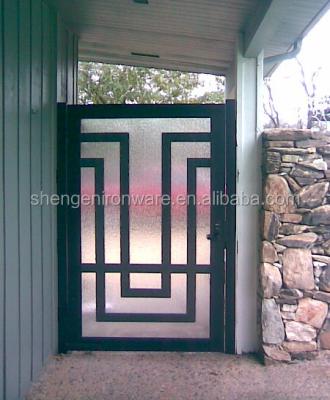 China SE-G009 Swing Customized Iron Wrought Outside Door Designs Finish Exterior Door for sale