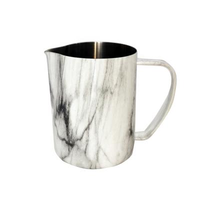 China 2021 High Quality Viable Frother Cup Stainless Steel Coffee Milk Marbling Coating Pitcher For Latte Art for sale