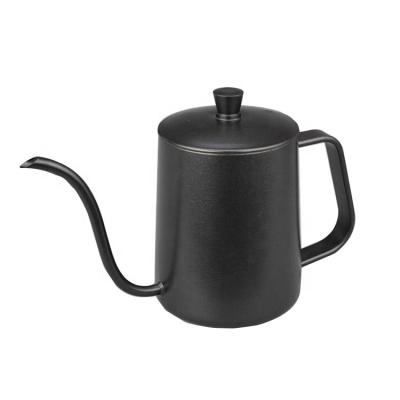 China WITH LID Gooseneck 350ml Best Selling Black Pour Over Coffee Kettle For Home Kitchen for sale