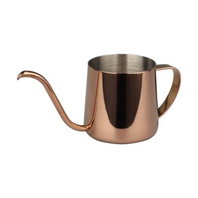 China 2022 Sustainable Amazon Rose Gold Gooseneck Long Spout Coffee Kettles For Hand Drip Coffee for sale